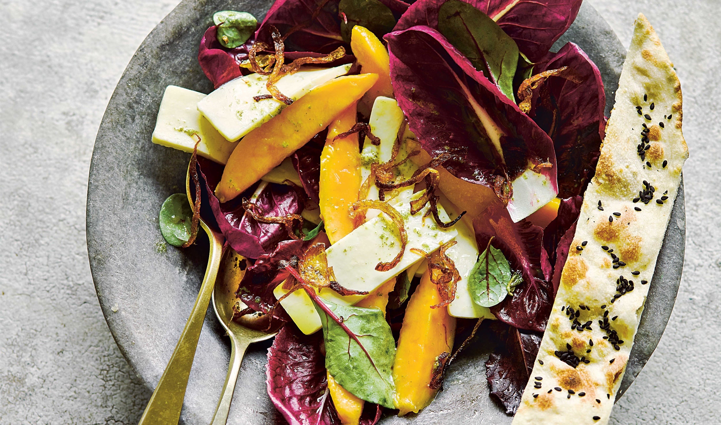 Dishoom's Paneer, Mango, and Bitter Leaf Salad