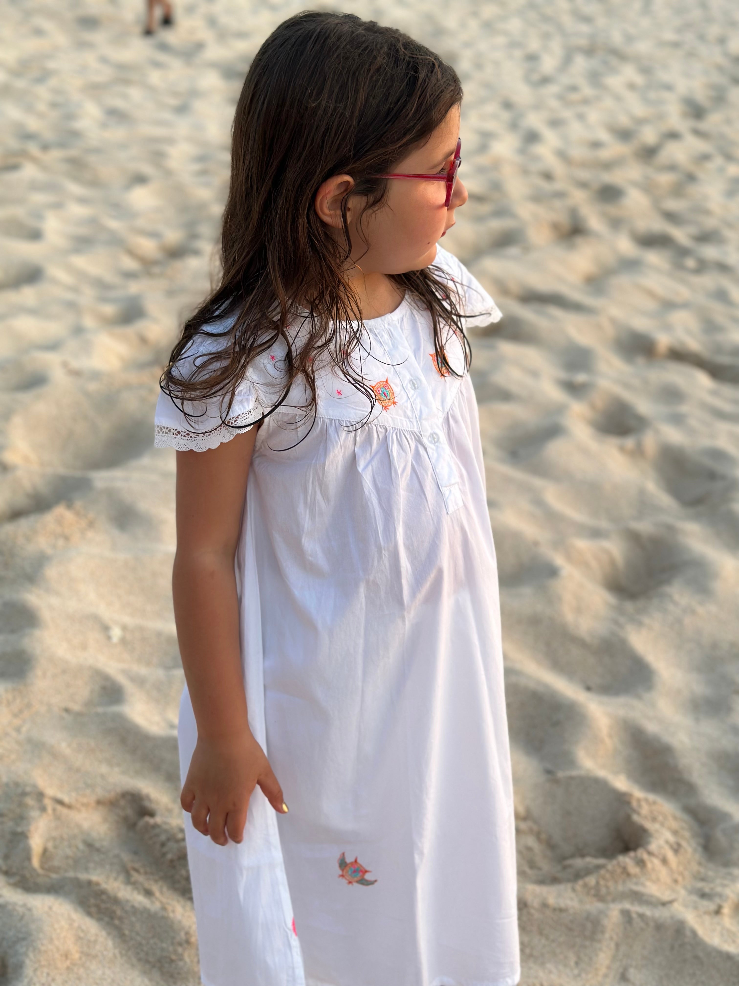 Girls Cotton Owl Nightie