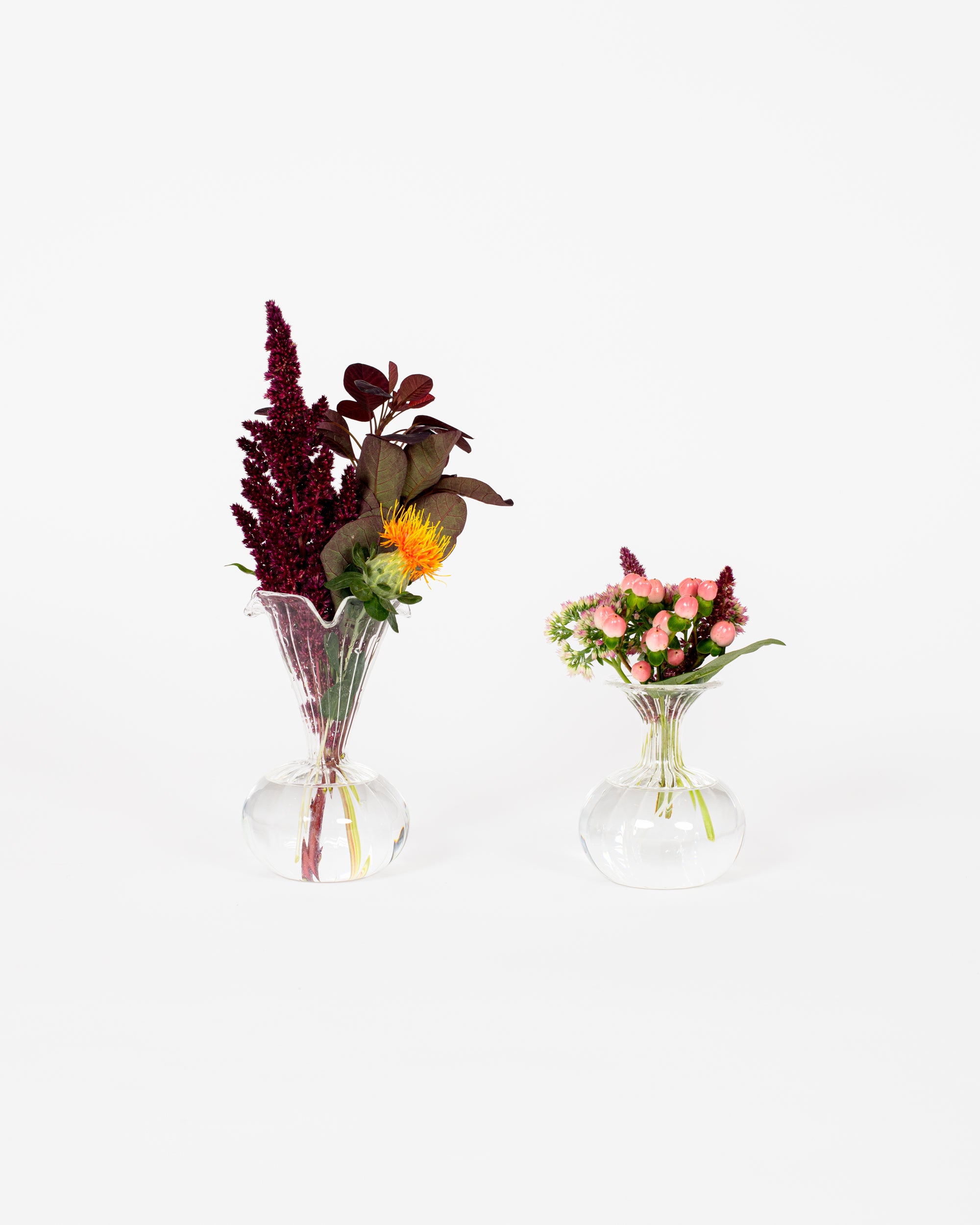 Glass Bud Vase Set of 2