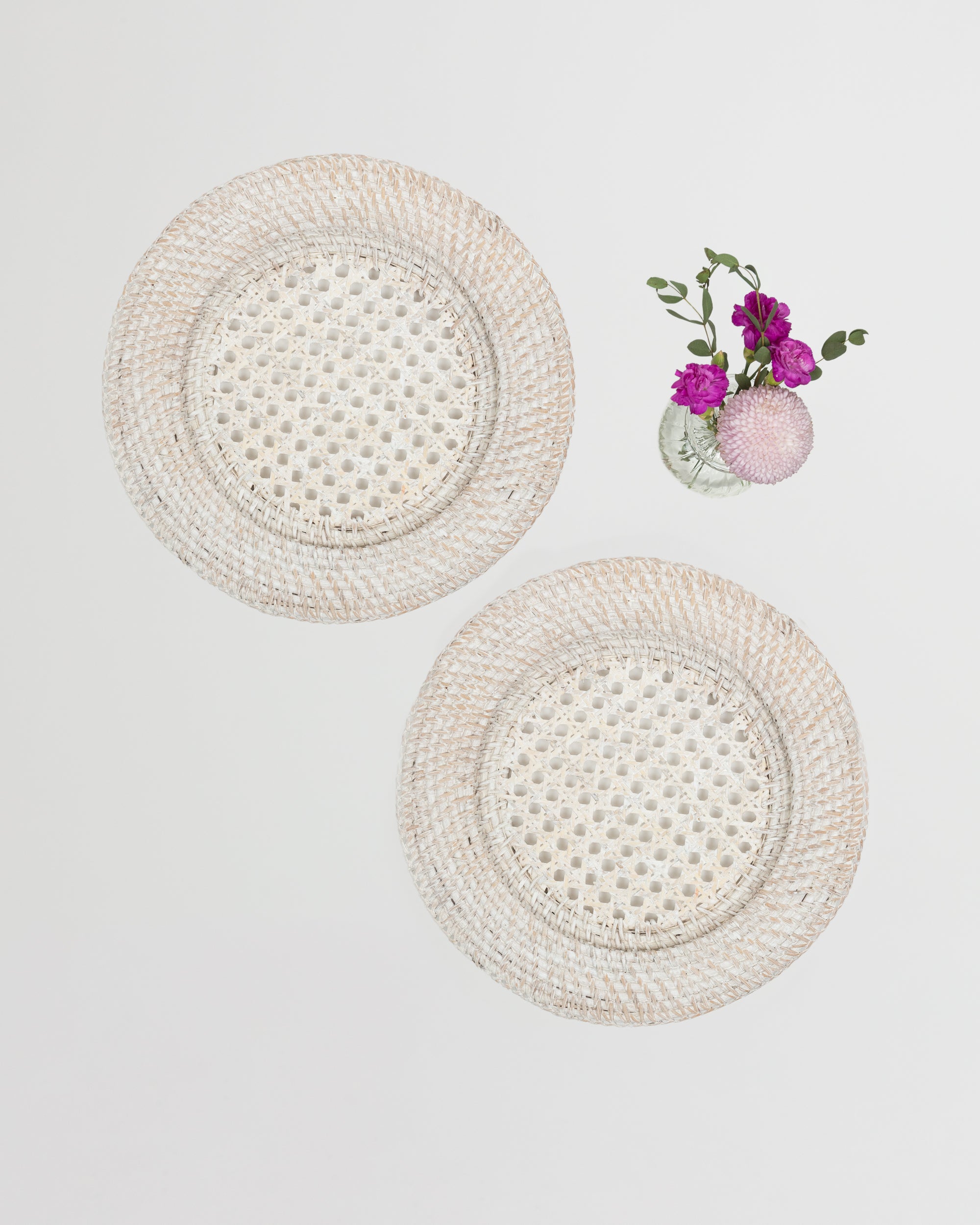 Natural Rattan Charger Placemats (Set of 2)