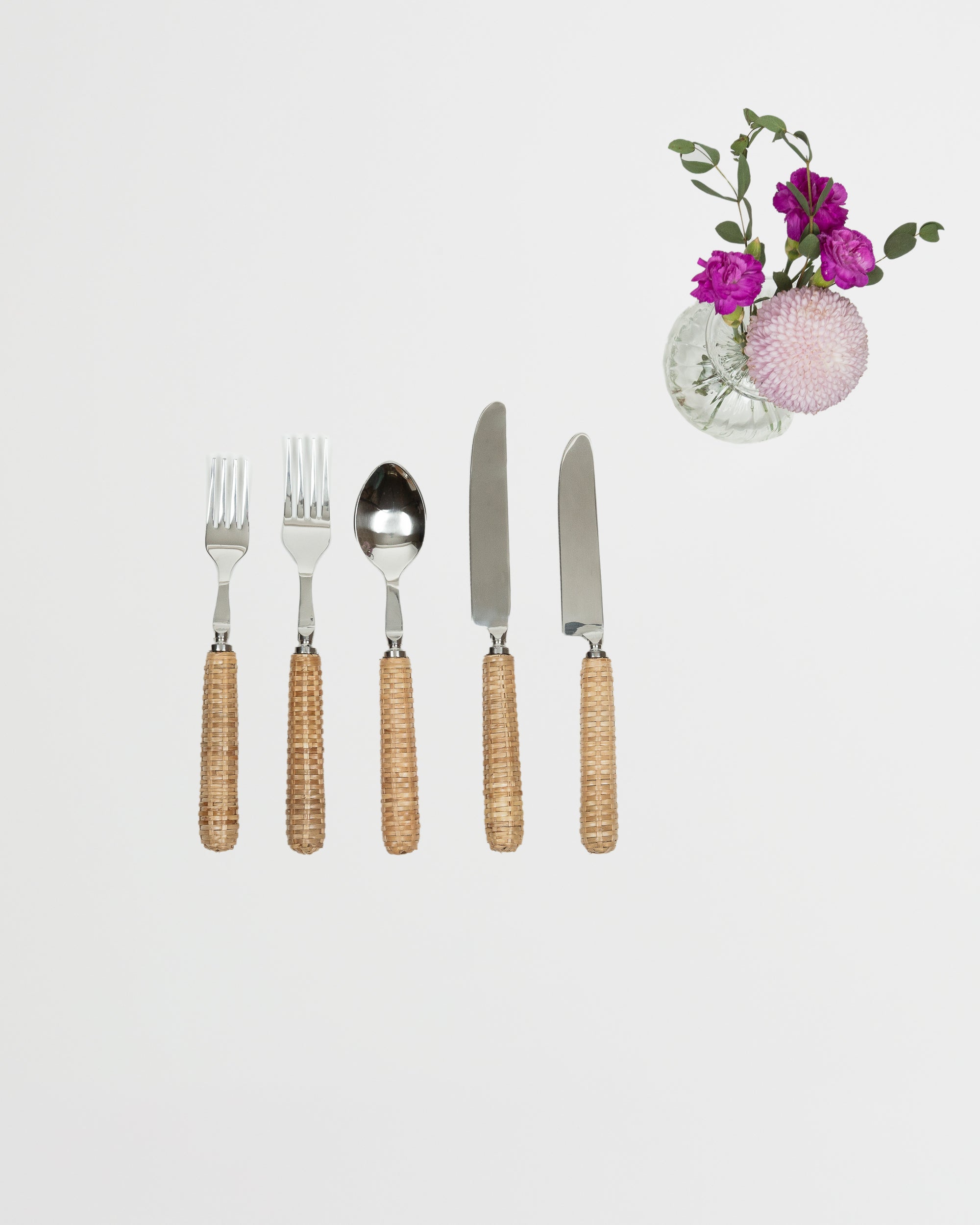 Rattan Cutlery Set - 5 x Piece set