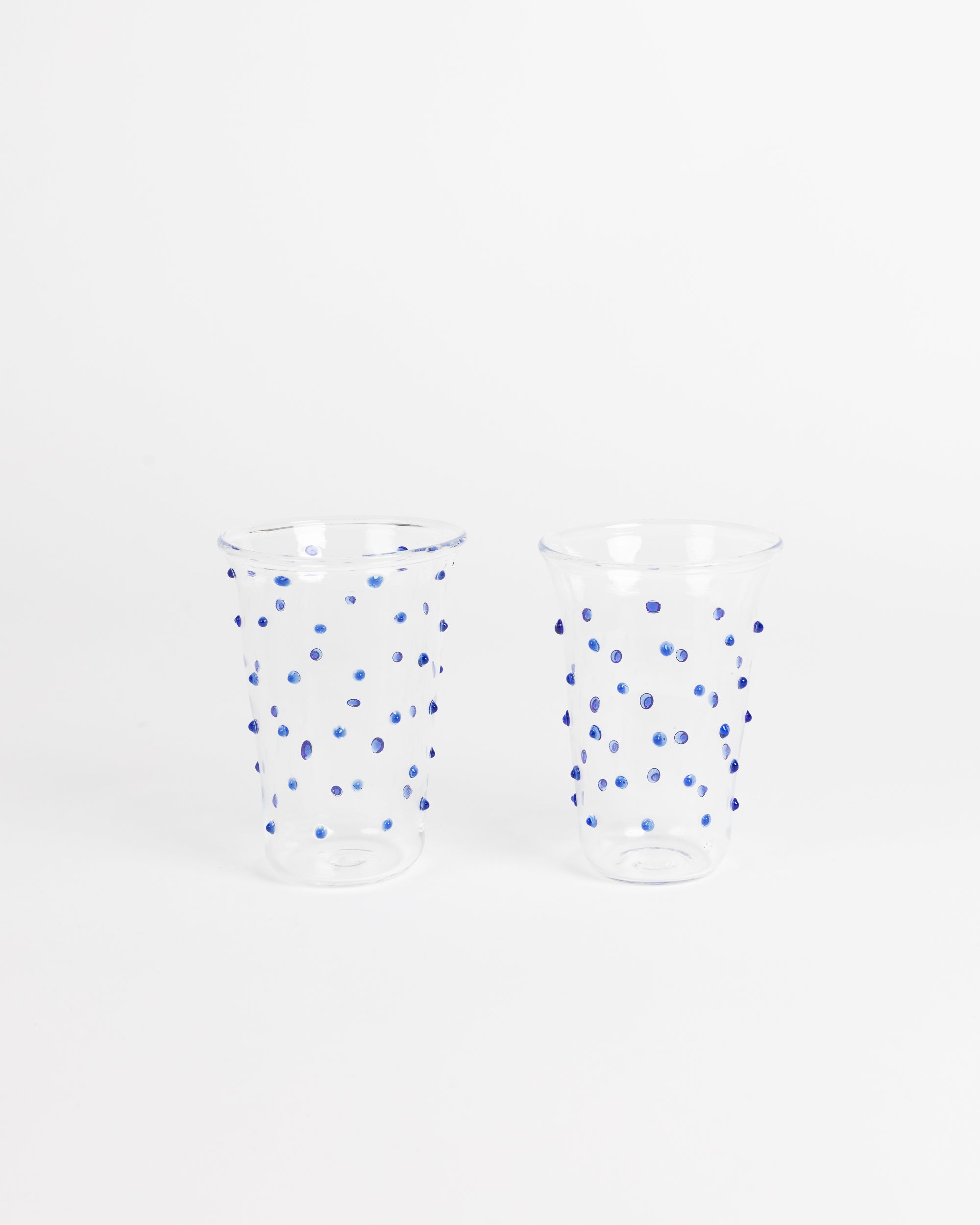 Blue Pom Pom Glasses - set of 2