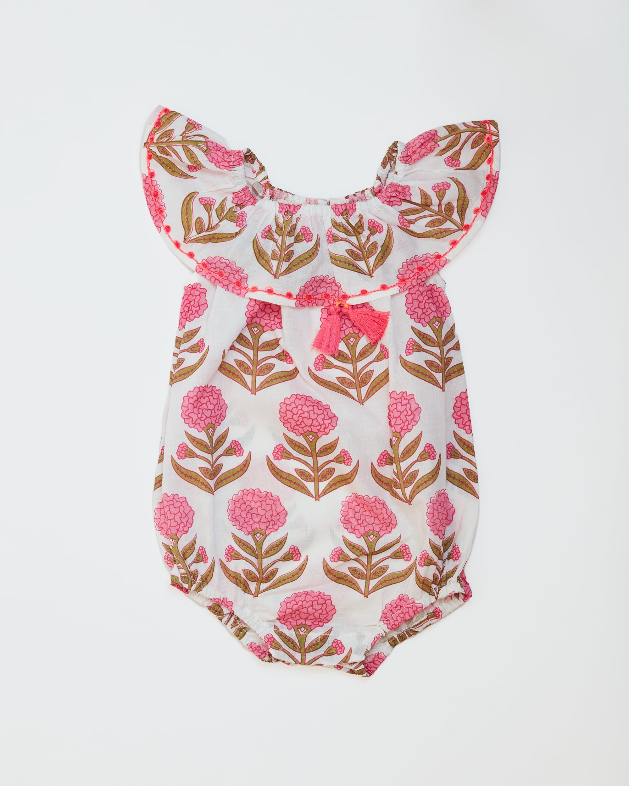 Cotton Babygrow in Pink Floral Print